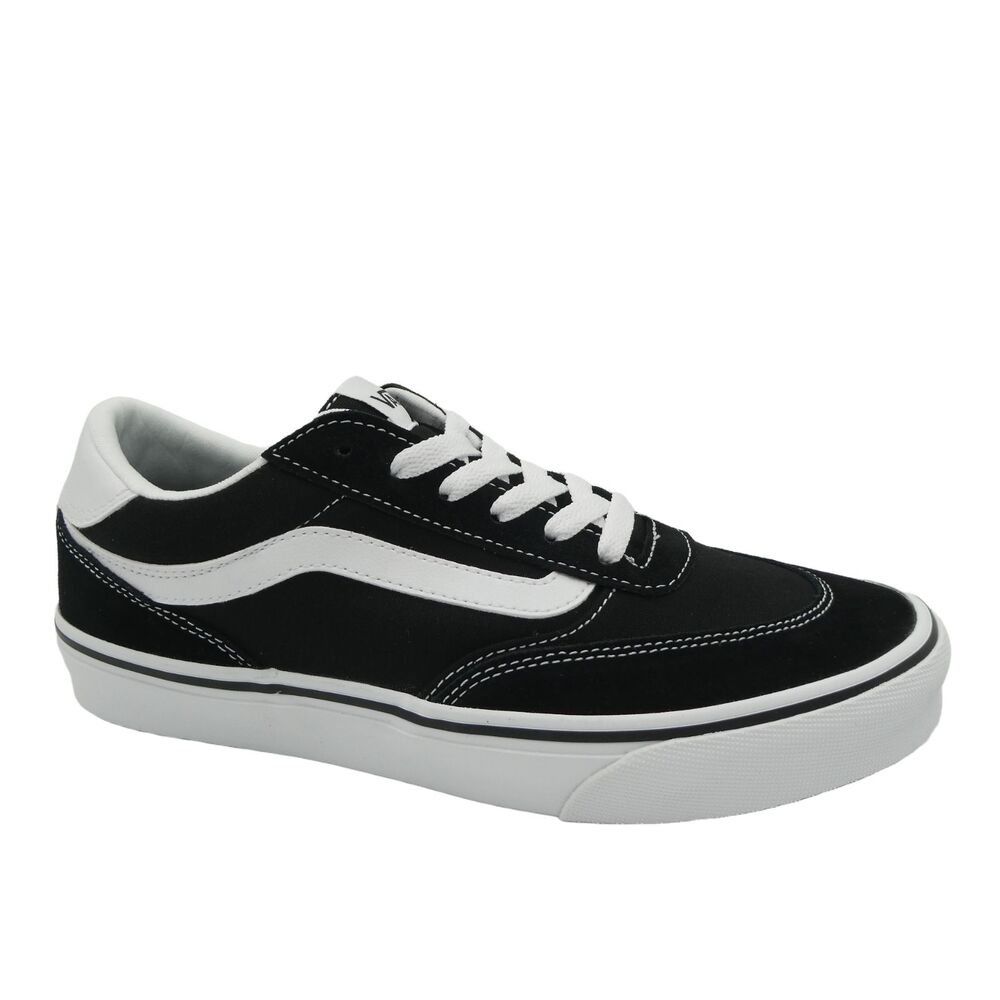 Vans Brooklyn LS Youth 7 Women's 8.5 Black White Skate Shoes VN000DBWBA2